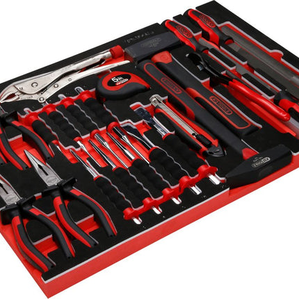 KS TOOLS Zangen- / Hammer- / und Meißel-Satz in Schaumstoffeinlage, 33-tlg ( 811.0033 ) - Toolbrothers