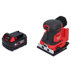 Lijadora orbital sin cable Milwaukee M18 BQSS-401 18 V 113 x 104 mm sin escobillas + 1x batería recargable 4,0 Ah - sin cargador