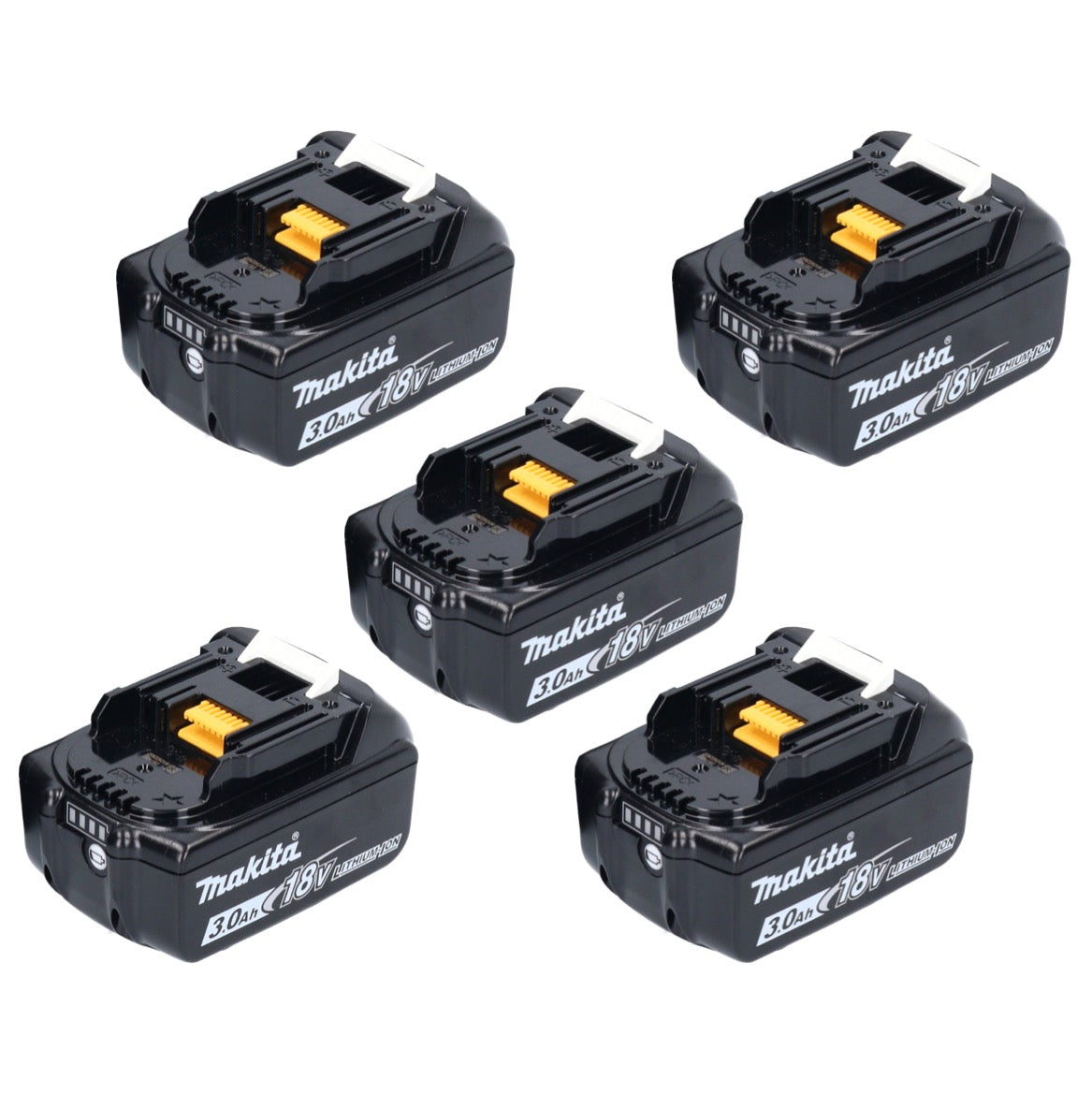 Makita battery set 5x BL 1830 B 18 V Ah 3000 mAh Li-Ion 5x