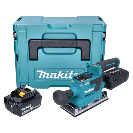 Makita DBO 382 G1J cordless orbital sander 18 V 93 x 185 mm brushless + 1x rechargeable battery 6.0 Ah + Makpac - without charger
