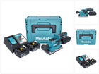 Makita DBO 382 RGJ Levigatrice orbitale a batteria 18 V 93 x 185 mm brushless + 2x batteria ricaricabile 6,0 Ah + caricabatterie + Makpac