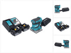 Makita DBO 484 RT cordless orbital sander 18 V 112 x 102 mm + 2x rechargeable battery 5.0 Ah + charger