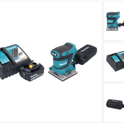Makita DBO 484 RG1 cordless orbital sander 18 V 112 x 102 mm + 1x rechargeable battery 6.0 Ah + charger