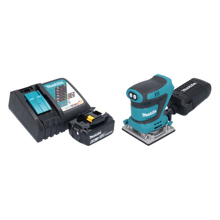 Makita DBO 484 RG1 cordless orbital sander 18 V 112 x 102 mm + 1x rechargeable battery 6.0 Ah + charger
