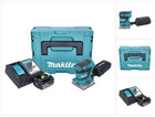 Levigatrice vibrante a batteria Makita DBO 484 RT1J 18 V 112 x 102 mm + 1x batteria 5,0 Ah + caricabatterie + Makpac