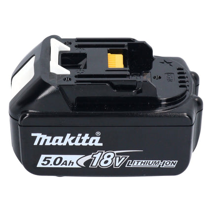 Makita DJS 200 T1J tijeras de chapa sin cable 18 V 2,0 mm sin escobillas + 1x batería recargable 5,0 Ah + Makpac - sin cargador