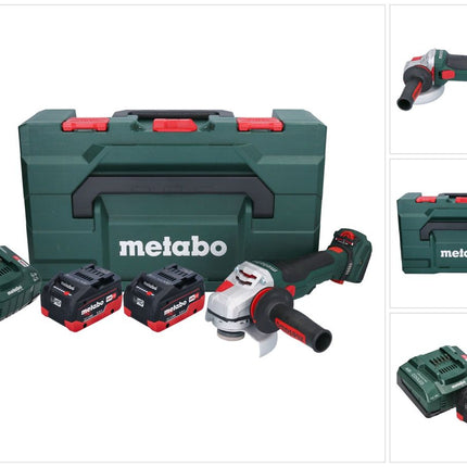 Metabo WVB 18 LTX BL 15-125 Smerigliatrice angolare rapida a batteria 18 V 125 mm ( 601731660 ) senza spazzole + 2x batteria ricaricabile 5,5 Ah + caricabatterie + metaBOX