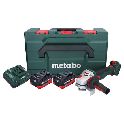Metabo WVB 18 LTX BL 15-125 Smerigliatrice angolare rapida a batteria 18 V 125 mm ( 601731660 ) senza spazzole + 2x batteria ricaricabile 5,5 Ah + caricabatterie + metaBOX