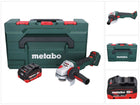 Smerigliatrice angolare a batteria Metabo WVB 18 LTX BL 15-125 Quick 18 V 125 mm senza spazzole + 1x batteria ricaricabile 8,0 Ah + metaBOX - senza caricabatterie
