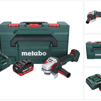 Metabo WVB 18 LTX BL 15-125 Smerigliatrice angolare rapida a batteria 18 V 125 mm senza spazzole + 1x batteria ricaricabile 8,0 Ah + caricatore + metaBOX