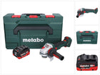 Metabo WVB 18 LTX BL 15-125 Smerigliatrice angolare a batteria Quick 18 V 125 mm senza spazzole + 1x batteria ricaricabile 10,0 Ah + metaBOX - senza caricabatterie