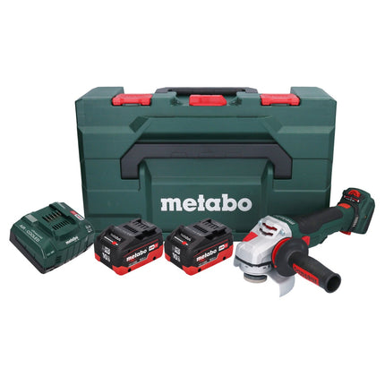 Metabo WVB 18 LTX BL 15-125 Smerigliatrice angolare a batteria Quick 18 V 125 mm Brushless + 2 batterie 10,0 Ah + caricabatteria + metaBOX