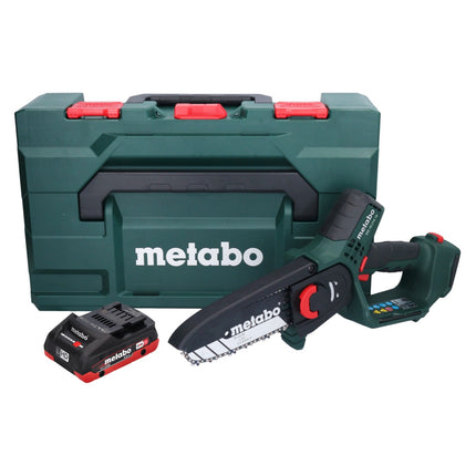 Metabo MS 18 LTX 15 podadora sin cable 18 V 15 cm 5 m/s + 1x batería recargable 4,0 Ah + metaBOX - sin cargador