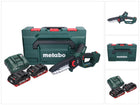 Metabo MS 18 LTX 15 sega da potatura a batteria 18 V 15 cm 5 m/s + 2x batteria 4,0 Ah + caricatore + metaBOX