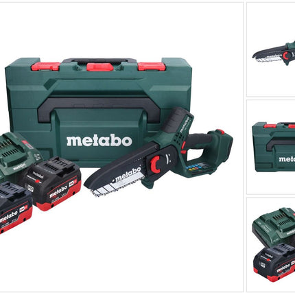 Metabo MS 18 LTX 15 podadora sin cable 18 V 15 cm 5 m/s + 2x batería recargable 5,5 Ah + cargador + metaBOX