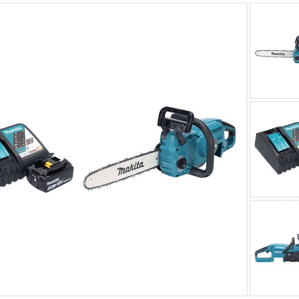 Makita DUC 357 RTX2 Akku Kettensäge 18 V 35 cm 7,7 m/s Brushless + 1x Akku 5,0 Ah + Ladegerät
