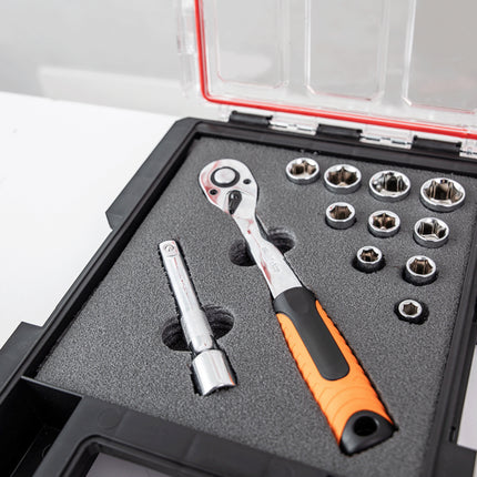 Qbrick System ONE Organizador M Plus MFI apilable 364 x 264 x 106 mm 4 l IP66 con inserto de espuma