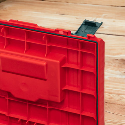 Qbrick System PRO Toolbox 2.0 RED ULTRA HD Custom tool case 450 x 260 x 240 mm 19 l stackable IP54 with 3 compartments and shelf
