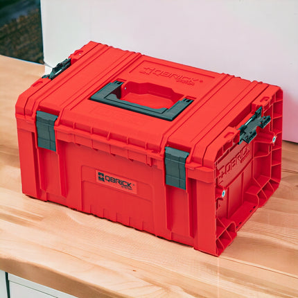 Qbrick System PRO Toolbox 2.0 RED ULTRA HD Custom tool case 450 x 260 x 240 mm 19 l stackable IP54 with 3 compartments and shelf
