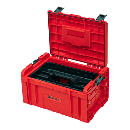 Qbrick System PRO Toolbox 2.0 RED ULTRA HD Custom tool case 450 x 260 x 240 mm 19 l stackable IP54 with 3 compartments and shelf