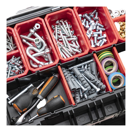 Qbrick System PRIME Toolbox 250 Expert with organiser stackable 535 x 327 x 277 mm 26l IP66 with 10 dividers + 5 inlays