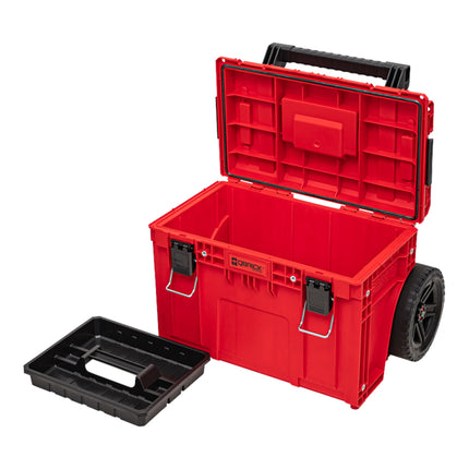 Qbrick System PRIME Cart RED ULTRA HD Custom stackable 590 x 425 x 660 mm 37 l IP66 100 kg load capacity with double telescopic aluminium handle