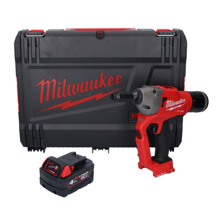 Remachadora sin cable Milwaukee M18 ONEFPRT-401X 18 V 20 kN sin escobillas + 1x batería 4,0 Ah + caja HD - sin cargador