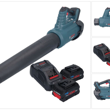 Bosch GBL 18V-750 Professional Akku Gebläse 18 V BITURBO Brushless + 2x ProCORE Akku 8,0 Ah + Ladegerät