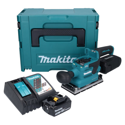 Makita DBO 381 RT1JU Akku Schwingschleifer 18 V 93 x 185 mm Brushless + 1x Akku 5,0 Ah + Ladegerät + Makpac