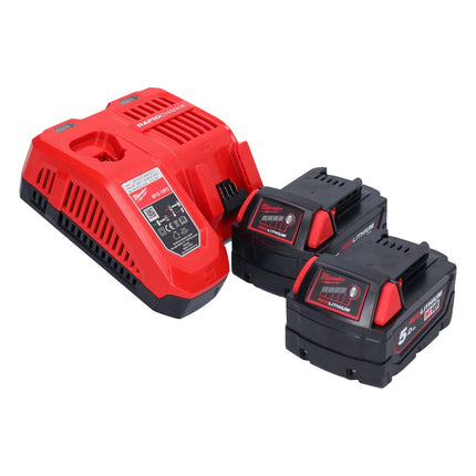 Milwaukee M18 FSAG125X-502 Amoladora angular sin cable 18 V 125 mm sin escobillas + 2x batería 5.0 Ah + cargador