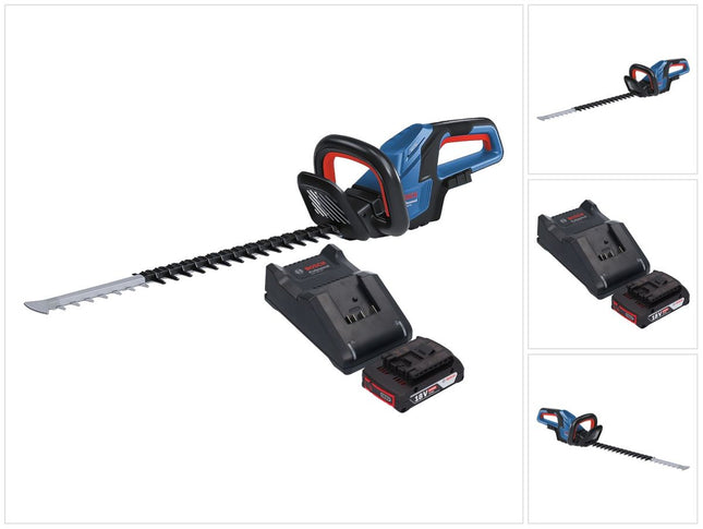 Bosch GHE 18V-60 Professional Taille-haies sans fil 18 V 60 cm Brushless + 1x batterie 2,0 Ah + chargeur
