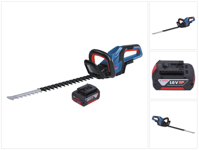 Bosch GHE 18V-60 Cortasetos profesional sin cable 18 V 60 cm sin escobillas + 1x acumulador 4,0 Ah - sin cargador