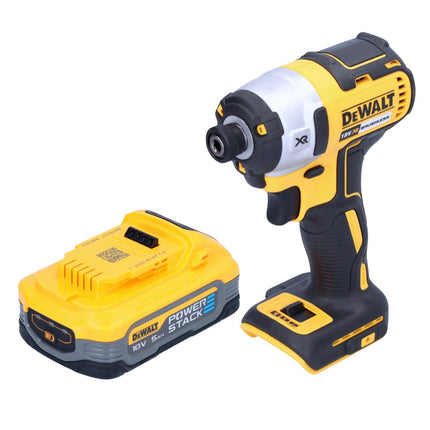 Avvitatore a impulsi a batteria DeWalt DCF 887 N 18 V 205 Nm 1/4" brushless + 1x batteria powerstack 5,0 Ah - senza caricabatterie