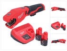 Milwaukee M12 PCSS-202 cordless stainless steel pipe cutter 12 V 12 - 28 mm + 2x rechargeable battery 2.0 Ah + charger