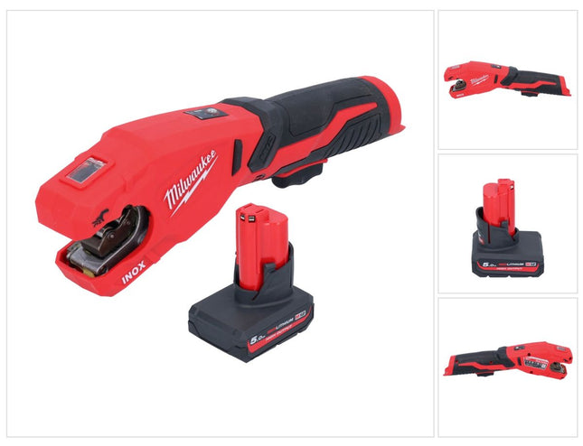 Milwaukee M12 PCSS-501 cortatubos inalámbrico de acero inoxidable 12 V 12 - 28 mm + 1x batería recargable 5.0 Ah - sin cargador