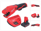 Milwaukee M12 PCSS-501 tagliatubi a batteria in acciaio inox 12 V 12 - 28 mm + 1x batteria ricaricabile 5,0 Ah + caricatore