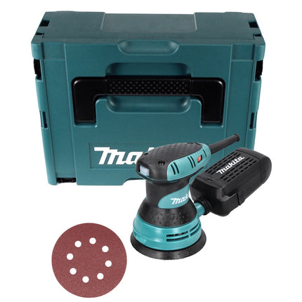 Makita BO 5031 Exzenterschleifer 300 Watt 125 mm + 50x Schleifpapier K80 + Makpac