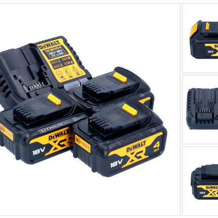 DeWalt DCB 1104 M3 Akku Starter Set 12 V / 18 V 3x Akku 4,0 Ah + DCB 1104 Ladegerät