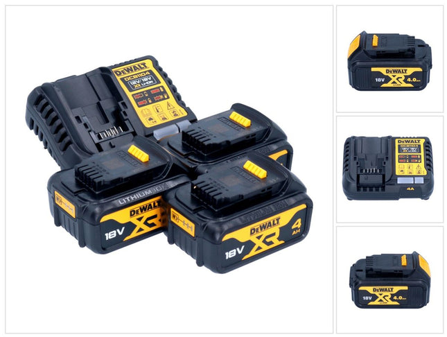 Juego de arranque de batería DeWalt DCB 1104 M3 12 V / 18 V 3x batería 4,0 Ah + cargador DCB 1104