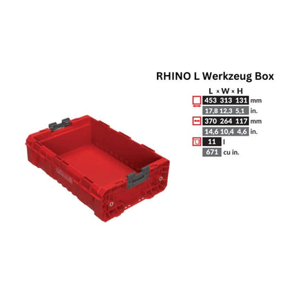Toolbrothers RHINO L open tool box ULTRA 9 l - Base for RHINO L tool box EXTENDER