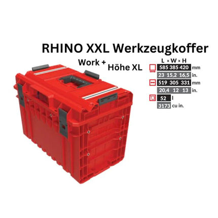 Toolbrothers RHINO XXL tool case ULTRA Work+ height XL 52 l IP66 with removable dividers