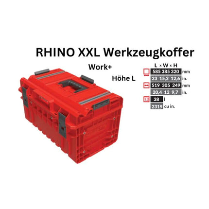 Toolbrothers RHINO XXL tool case ULTRA Work+ height L 38 l IP66 with removable dividers
