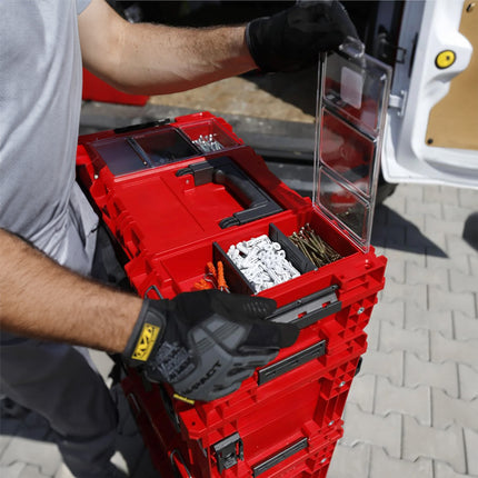 Toolbrothers RHINO XXL tool case ULTRA Comfort+ height M 15.4 l IP66 with removable dividers + boxes