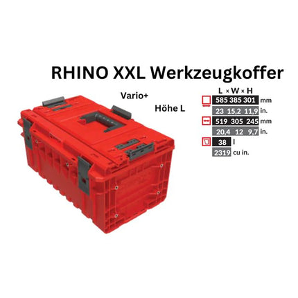 Toolbrothers RHINO XXL tool case ULTRA Vario+ height L 38 l IP66 with removable dividers