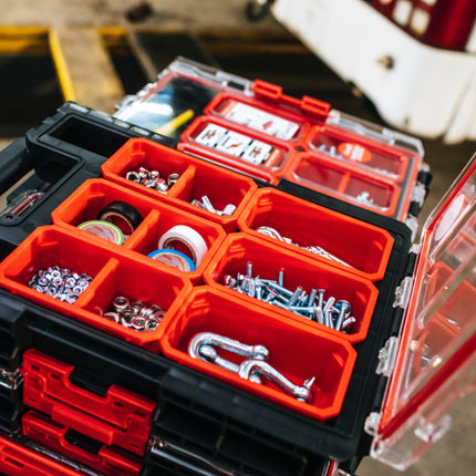 Toolbrothers RHINO XXL Organizer ECO Altura L Cajas 6 l IP66 con cajas extraíbles