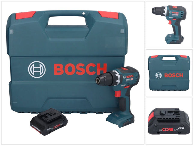 Bosch GSR 18V-55 Taladro atornillador a batería profesional 18 V 55 Nm sin escobillas + 1x acumulador ProCORE 4,0 Ah + maletín en L - sin cargador