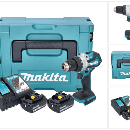 Makita DHP 489 RGJ cordless impact drill 18 V 73 Nm brushless + 2x rechargeable battery 6.0 Ah + charger + Makpac