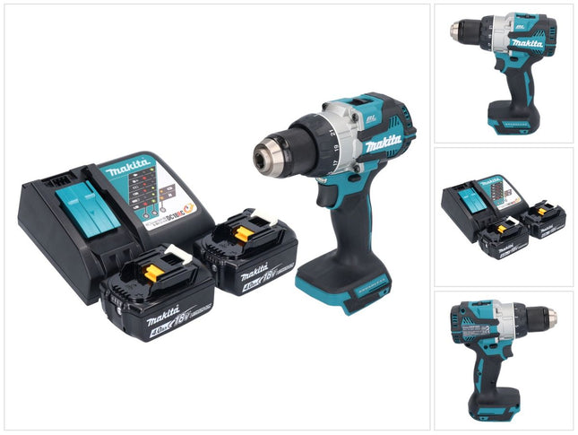 Taladro atornillador a batería Makita DDF 489 RM 18 V 73 Nm sin escobillas + 2x batería recargable 4,0 Ah + cargador