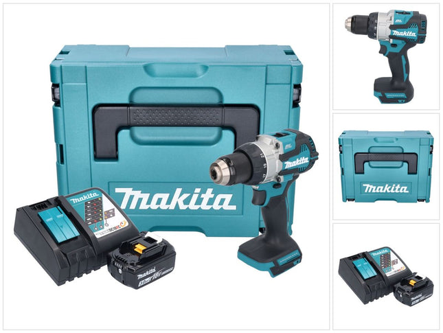 Taladro atornillador a batería Makita DDF 489 RF1J 18 V 73 Nm sin escobillas + 1x batería recargable 3,0 Ah + cargador + Makpac