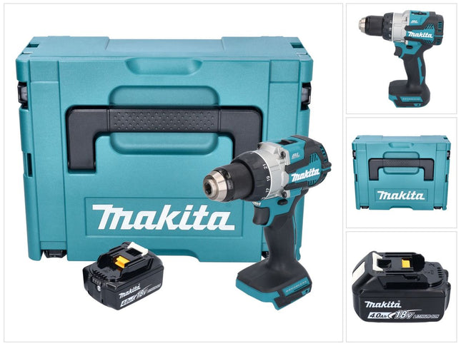 Taladro atornillador a batería Makita DDF 489 M1J 18 V 73 Nm sin escobillas + 1x batería recargable 4,0 Ah + Makpac - sin cargador